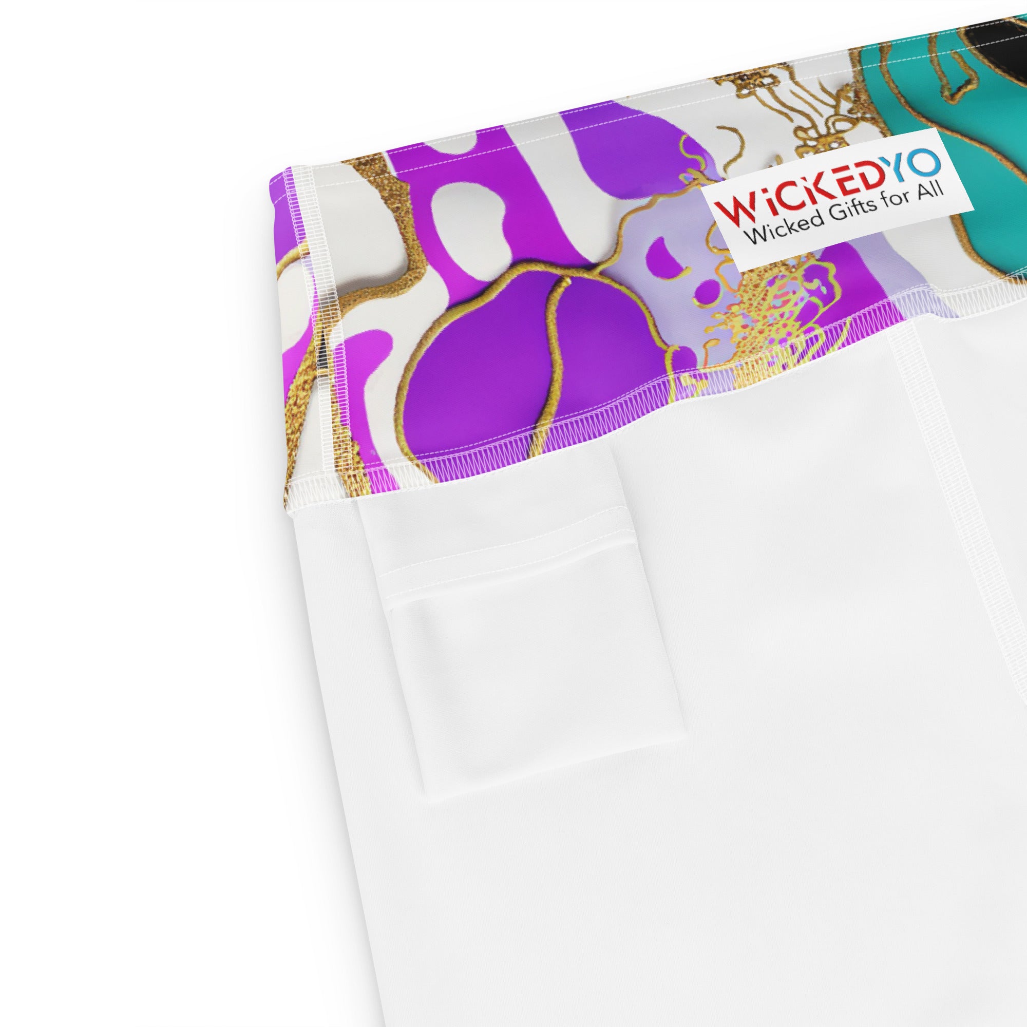 Arty Yoga Pants. Gym or Workout High Waist Leggings. "Artz" Streetwear by WickedYo.